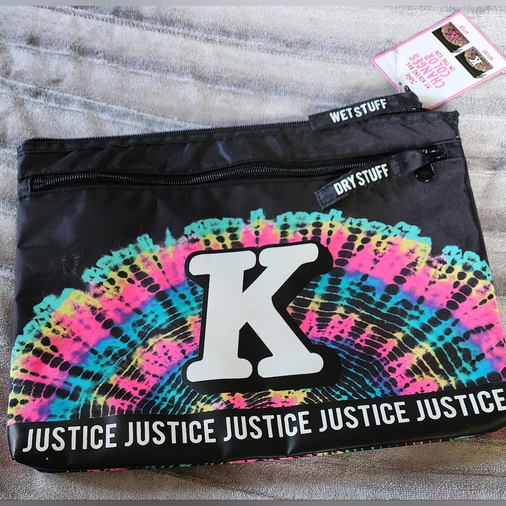 Justice Girls Initial Color Change Bikini Bag